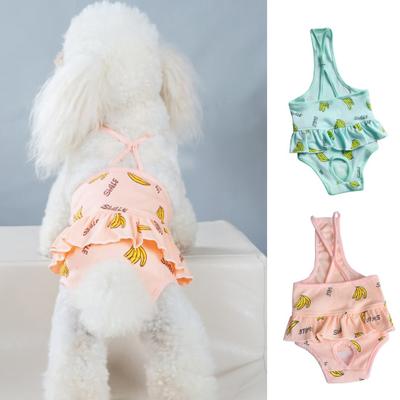 Pet Sanitary Diaper Adjustable Suspender Printed Reusable Dog Underwear Physiological Pants Shorts for Female Dogs