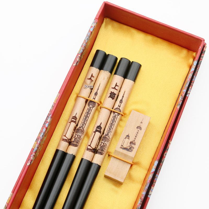 Dragon Pattern Wooden Chopsticks - Ideal for Business, Weddings, Travel, and Special Occasions