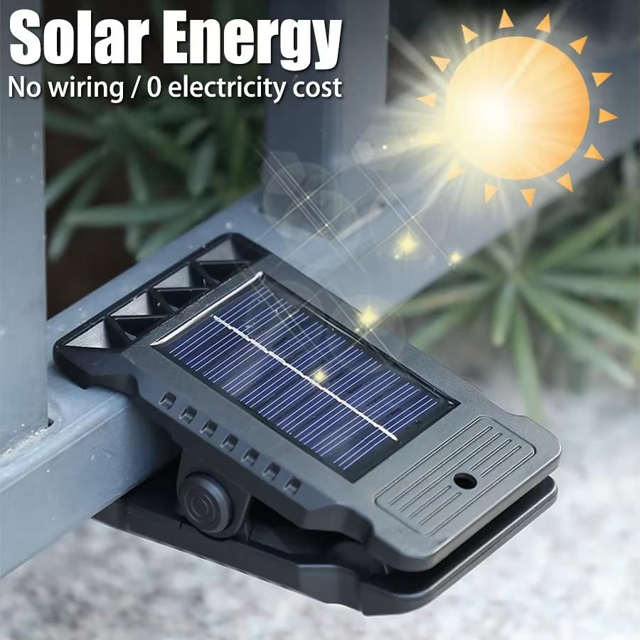 LED Solar Clip Light Portable Waterproof Body Sensor Lamp Courtyard Garden Lamp Patio Home Wall Lights For Outdoor Camping