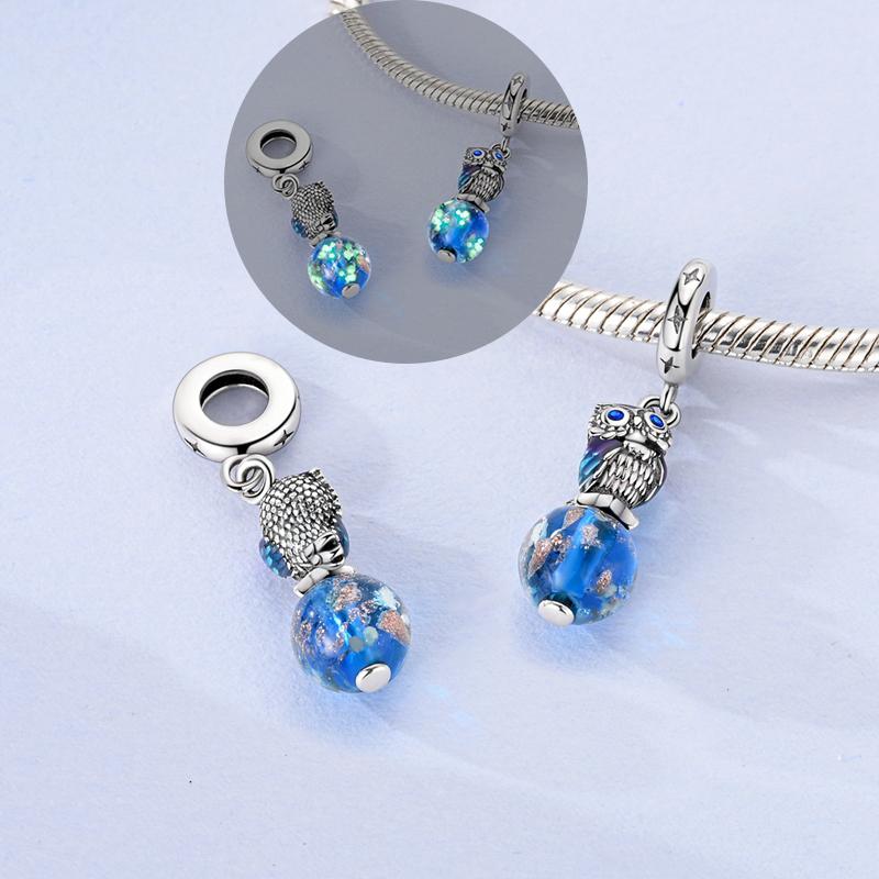 Halloween Series Charms Bead Copper Luminous Pumpkin Skull Witch Black Cat Fit Bangle Bracelet Necklace Diy Jewelry