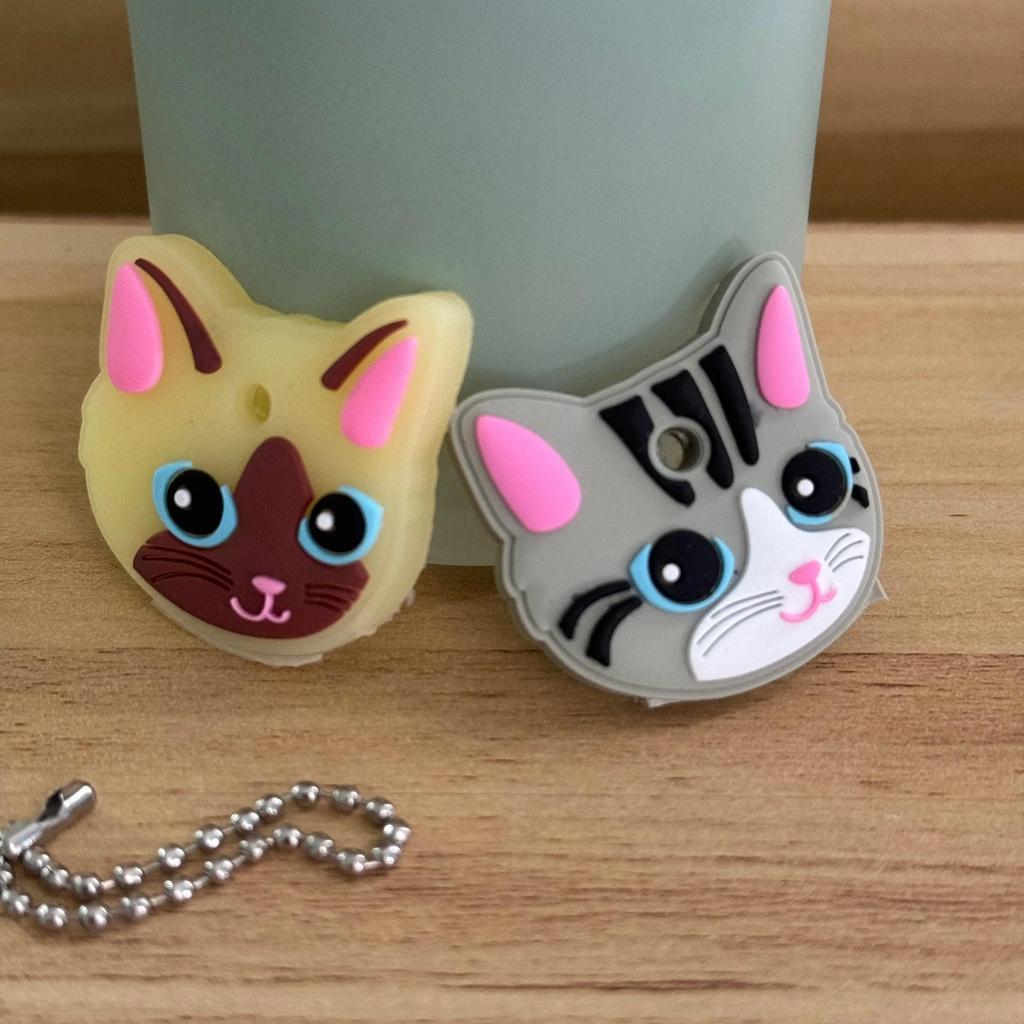 1&2 Pcs Cartoon Keychain Stitch Minnie Key Chains Spider Cartoon Man Cat Key Cover Caps Car Keychain Key Ring Holder Women