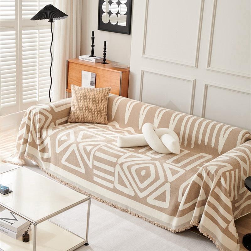 1PC Bohemian Style Double-Sided Fringe Chenille Hair Towel Soft and Comfortable Home Sofa Decoration For Camping Picnic Blanket