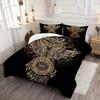 Comforter Golden Abstract Owl Pattern 3D Printed Retro Style Breathable Bedding Set Luxury Home Textile