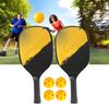 2PCS Pickleball Rackets Pickleball Paddle and Ball Set with Storage Bag Outdoor Sports Fitness Equipment Set Combination Yellow