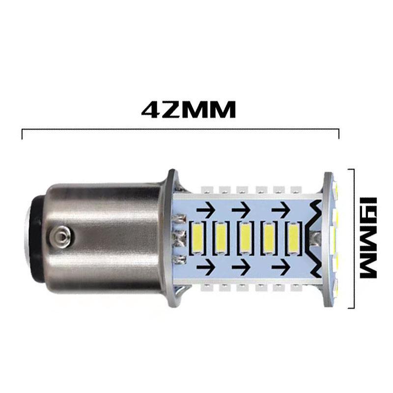 Universal LED Motorcycle Strobe Brake Light Bulbs Car Tail Parking Reverse Lights Auto Brake Lamps Motorcycle Tail Light 1/2Pcs