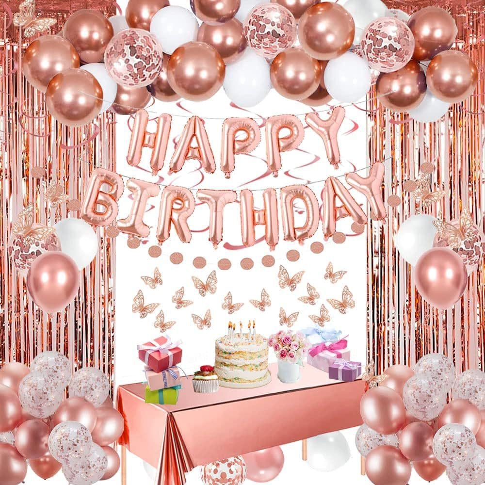 

Rose Gold Birthday Party Decoration Balloon Rose Gold Balloon Set Girl Birthday Party Decoration Butterfly Rose Gold Birthday Suit