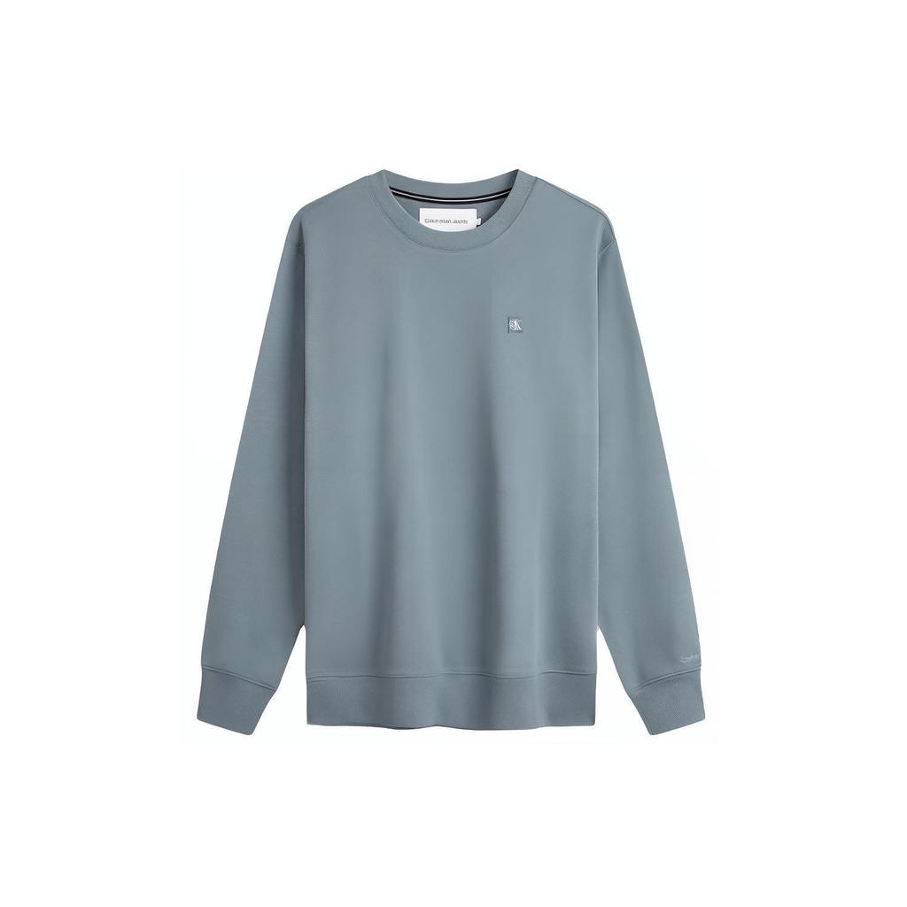 Calvin Klein Solid Color Crew Neck Pullover Sweatshirt Men Tops Gray-Green J320775-CFQ