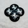 4Pc 56mm/60mm/65mm For Ferrari Horse Donkey Ferrari Donkey Badge Emblem Car Wheel Hub Center Caps Rim Cover Stickers AccessoriesQ6 FRDC5