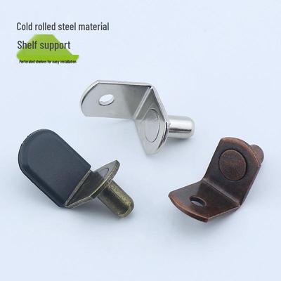 Shelf Support Bracket: Minimalist Cabinet & Partition Bracket, Wooden Board Support, Shelf Pin, 7-Shaped Corner Bracket with Pin Support