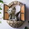 Miniature Figurines Garden Sculpture Sculpture Decoration open door