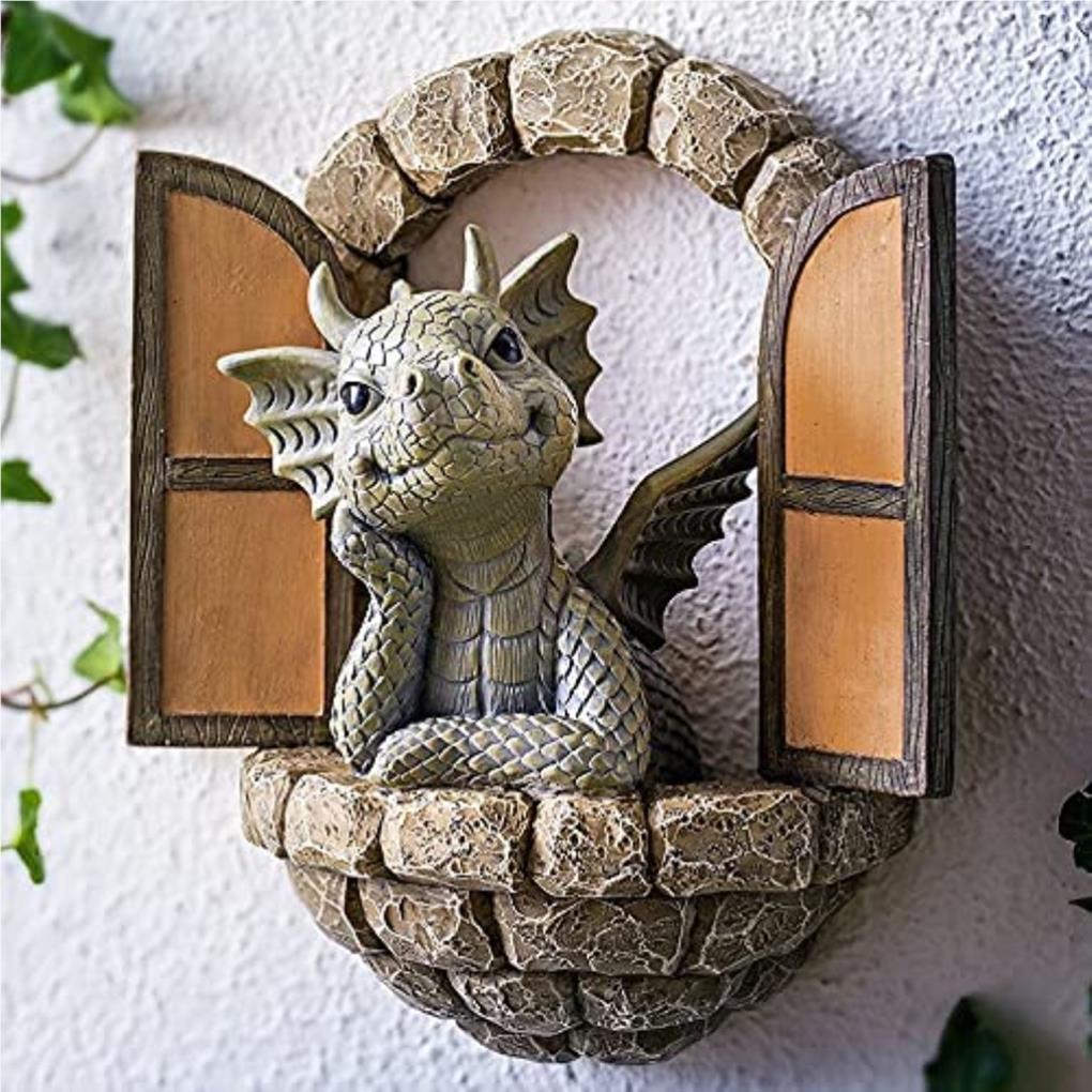 Miniature Figurines Garden Sculpture Sculpture Decoration open door