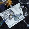 20PCS Autocollant Papillon Brillant DIY Décoration de Gâteau Mariage Joyeux Anniversaire Pour Mariage Anniversaire Fête Décoration de Gâteau