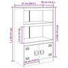 VidaXL Buffet blanc 67x39x107 cm acier, armoire, armoire latérale, armoire de rangement, armoires, placard, buffet haut, 841672
