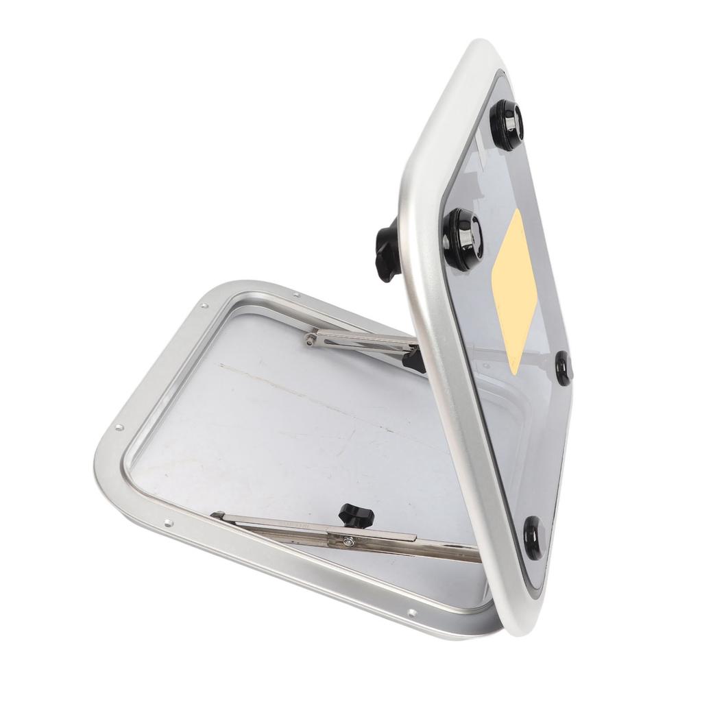 Boat Ventilation Hatch Window Heavy Duty 360x360mm Grey Tempered Glass  Push Out Deck Porthole Anti Oxidation for Yacht