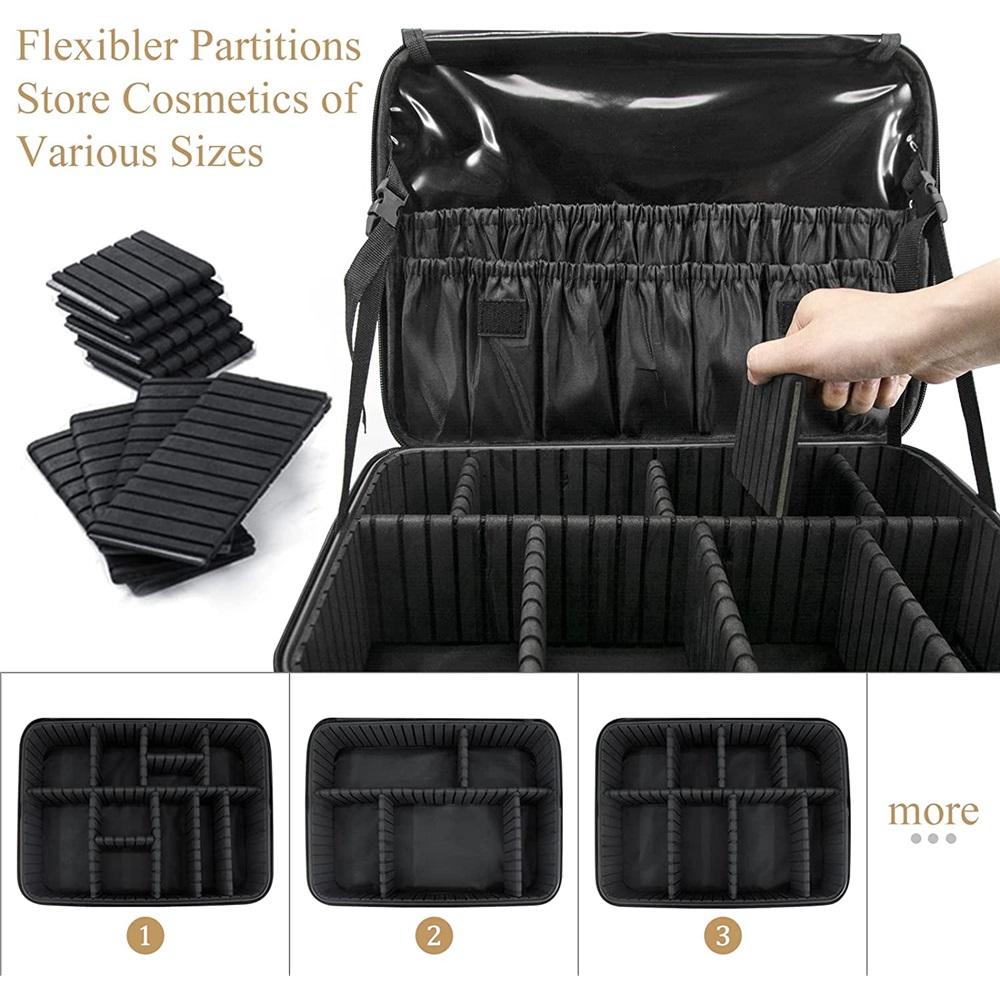  Makeup Bag Make up Case: Large Travel Cosmetic Case Organiser - Professional Portable Makeup Storage Bags for Toiletry - Make Up 
