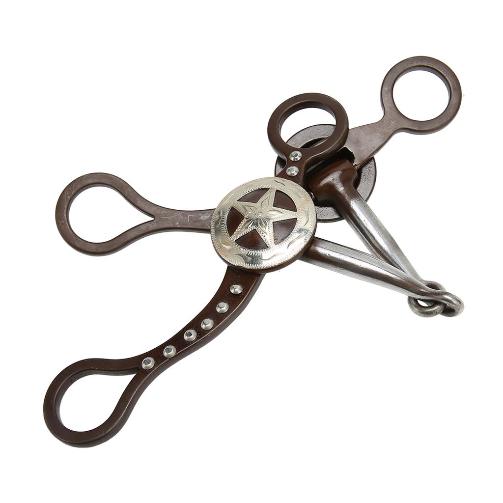 Horse Mouth Bit Hand Carved Antique Bronze Rustproof Stainless Steel Horse Snaffle Bit for Horse