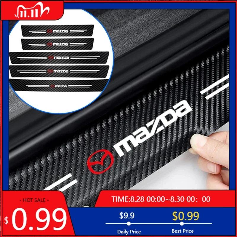2025 Hot Car Door Carbon Fiber Sill Protector Stickers For Mazda 3 6 CX5 2 CX3 CX9 MX5 RX8 Axela Demio Atenza MS GJI GH BK MP CX