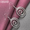 925 Sterling Silver Thread Drop Earrings Wedding Jewelry