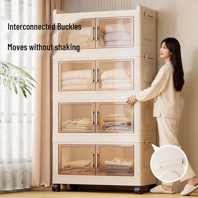 Foldable Rolling Magnetic Storage Cabinet
