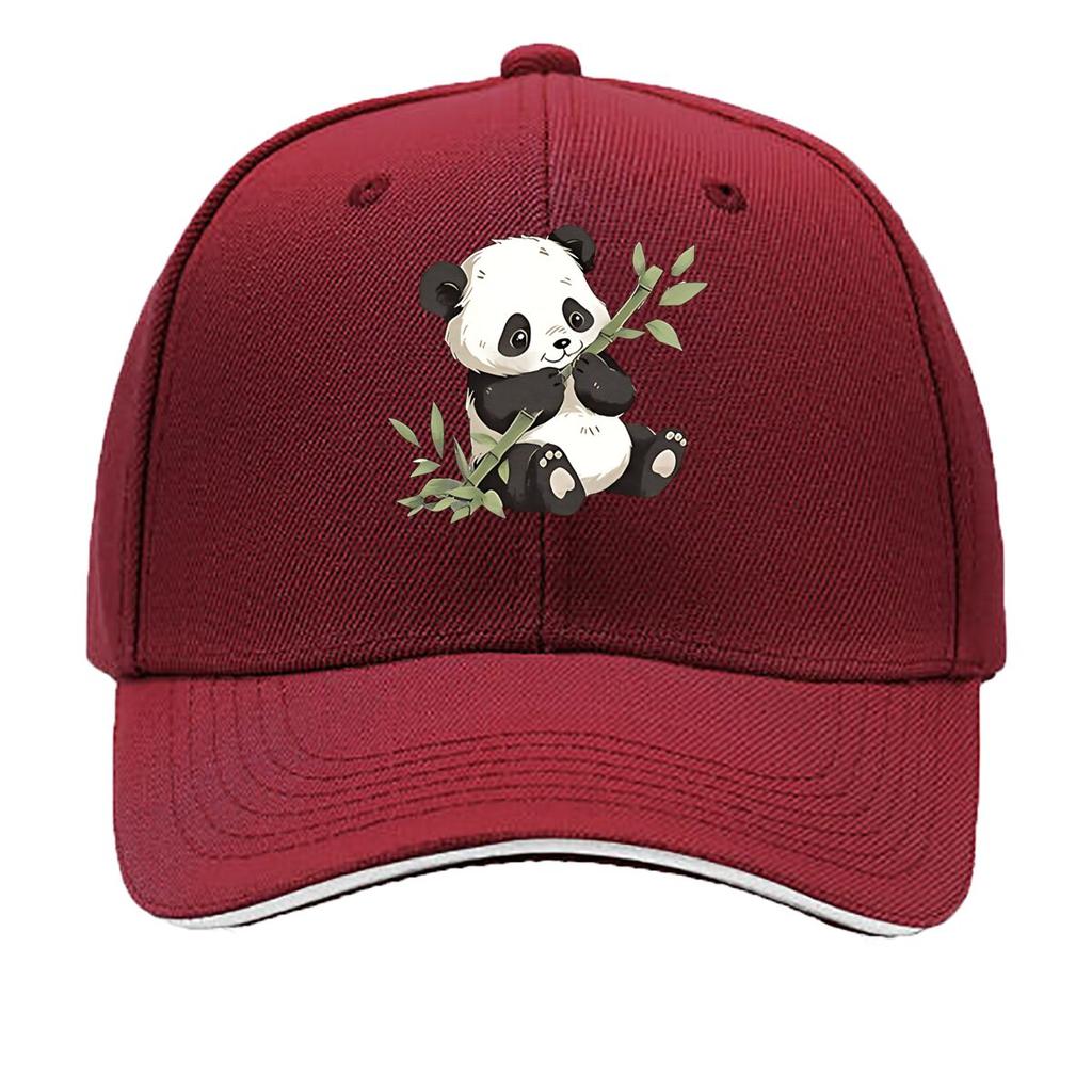 Unisexs Vintage Panda Print Lettering Retro Baseball Cap Lightweight Adjustable Hat Suitable for C Sandwich Baseball Cap