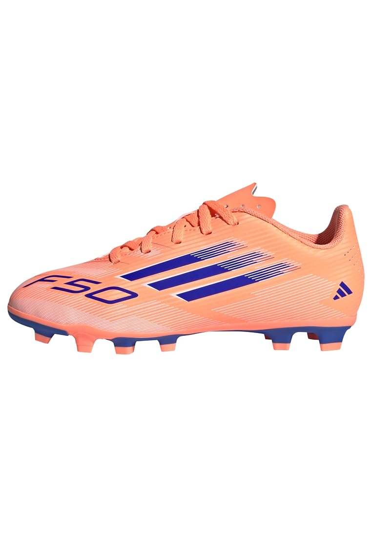 

Adidas Junior F50 Club FXG Футбольные для Мальчиков и Размеры Белый Цвет Размер Шипы, Девочек, 17-24.5см, Унисекс, NIL90, Оранжевый/Светло-Синий/Обувь (JI0027), 21,0 см