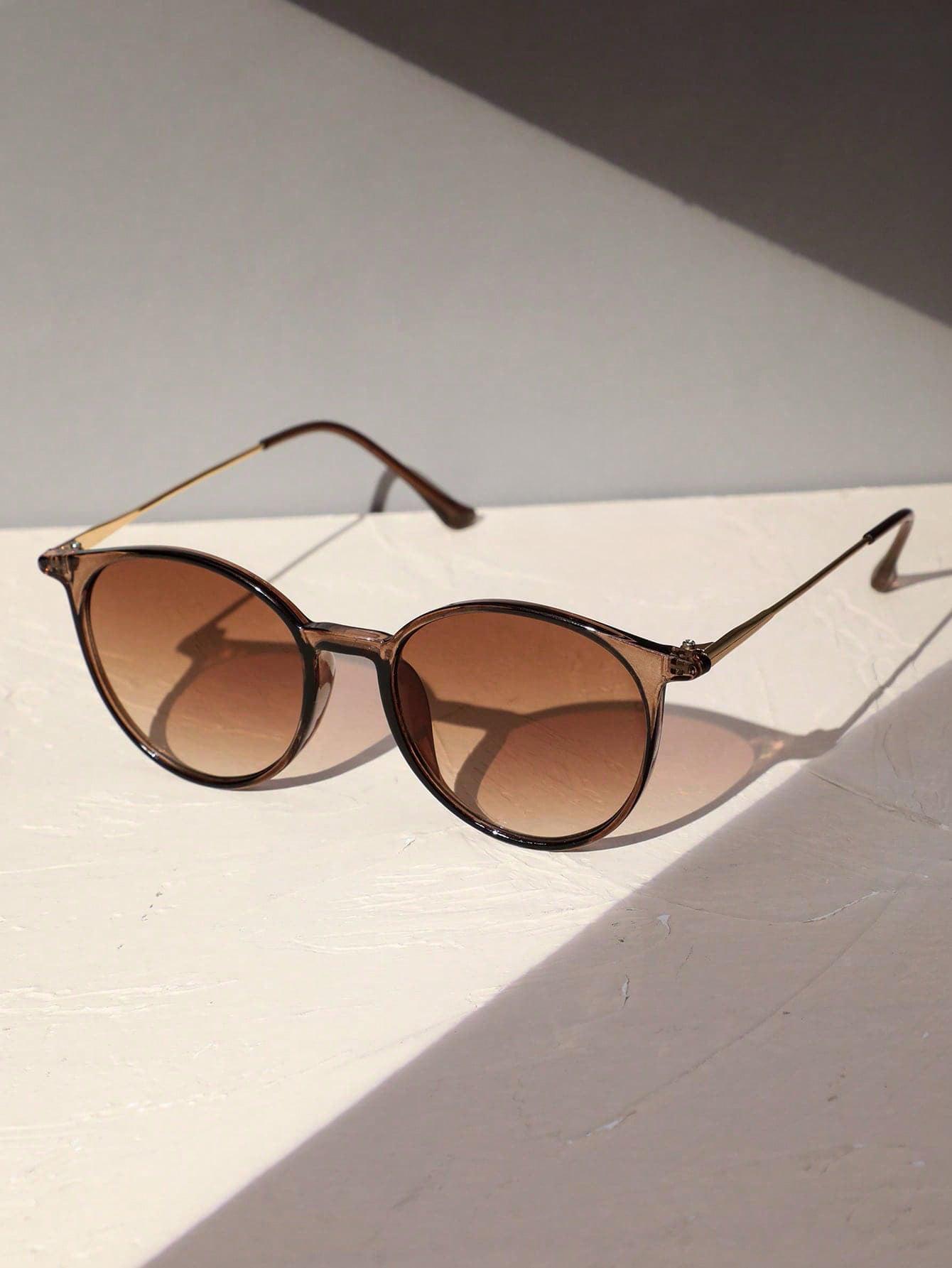 

1PC Fashion Round Metal Plastic Frame for Women Sunglasses for Daily Use For Men Daily Life Sunglasses for Daily Use Glasses Accessories