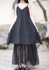 Summer Cotton Hem Yarn Pendulum Suspender Skirt Travel Dress Pure Cotton White Dress