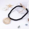 European and American Simple Fashion Exaggerated Individual Cold Wind Alloy Shell Pendant Necklace Trendy Temperament Holiday Style Woman