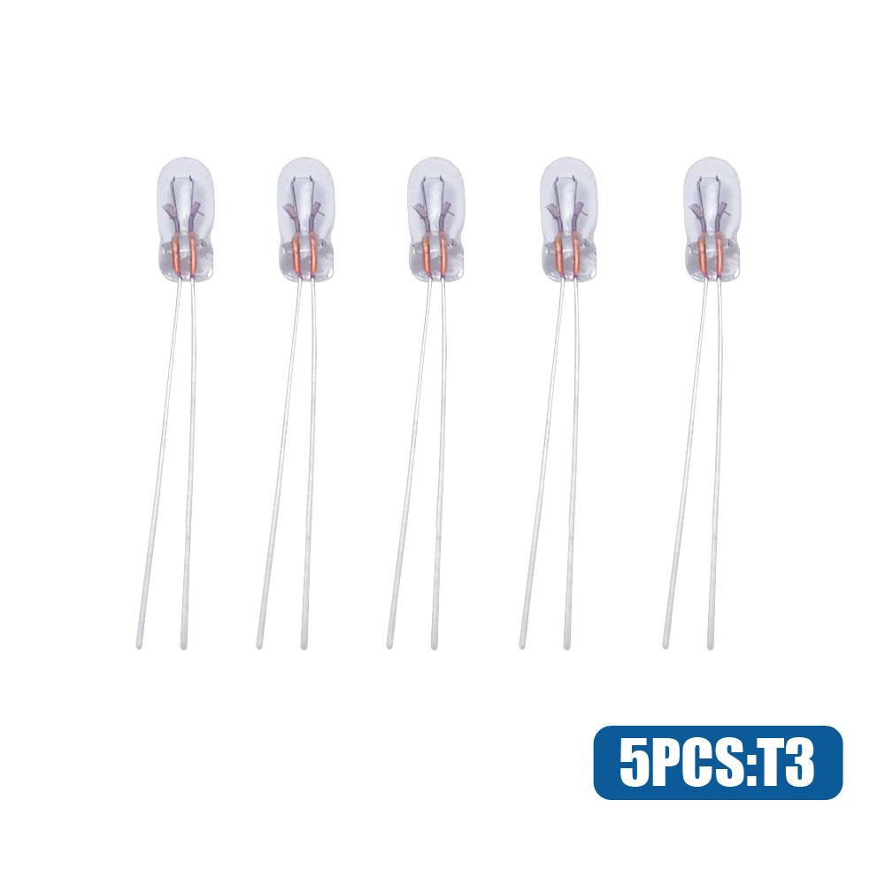 5pcs Universal Auto Trument Bulbs Car Gear Indicator Light Dashboard Light T3 T4 T5 12V Car Signal Lamp Car Light Accessory