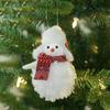 Cute Christmas Plush Snowman Pendant Xmas Ornament Christmas Tree Pendant  New Year