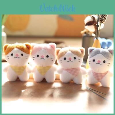 Soft And Cuddly Cat Plush Keychain Cute Kitten Backpack Charm Doll Figurine
