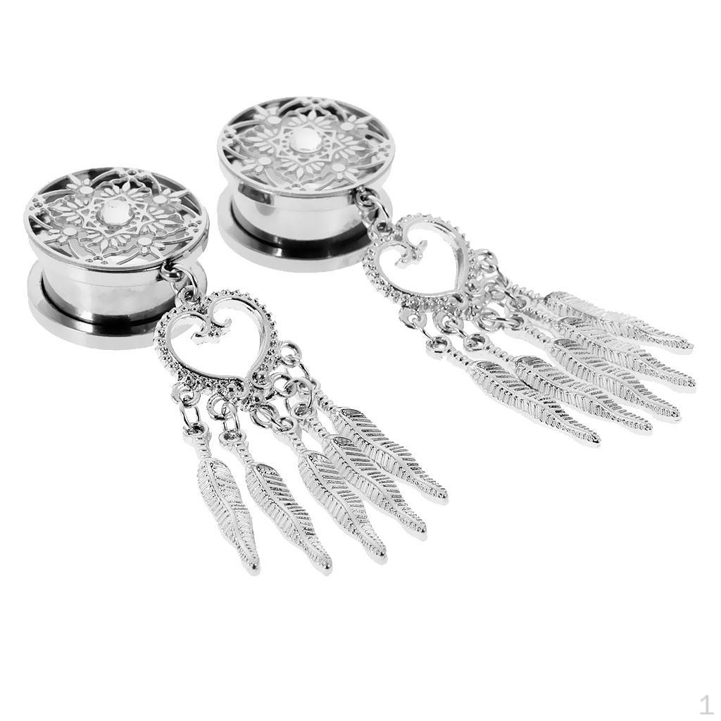 

Милый кулон-перо, свисающий, кристальный туннель, заглушка для уха 16mm