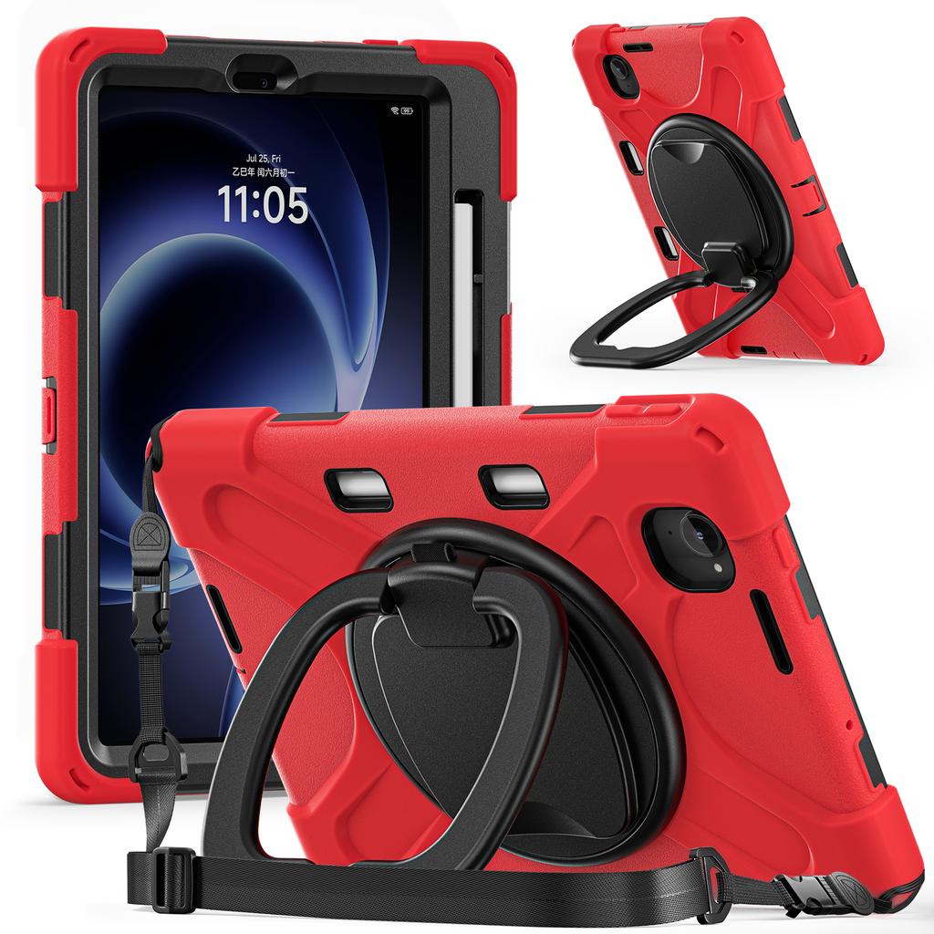 Hybrid Stand Case Universal for Xiaomi Pad Mini Redmi K Pad 2025 8.8 Inch Rotating Handle Grip Armor Cover with Shoulder Strap