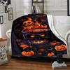1pc Halloween Coffee Blanket, Lightweight Flannel Throw Blanket for Sofa, Bed, Travel, Camping, Living Room, Office, Couch089