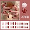 24Pcs Red Polka Dot Nude Pink Bow Short Square False Nails With Jelly Adhesive Detachable Full Cover Press On Artificial Nails