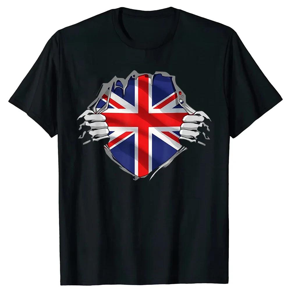 Tee Tops Round NeckShortSleeve Fashion Tshirt Clothing Casual TshirtsI Love English Tea UK Flag Fun Novelty Souvenir harajuku