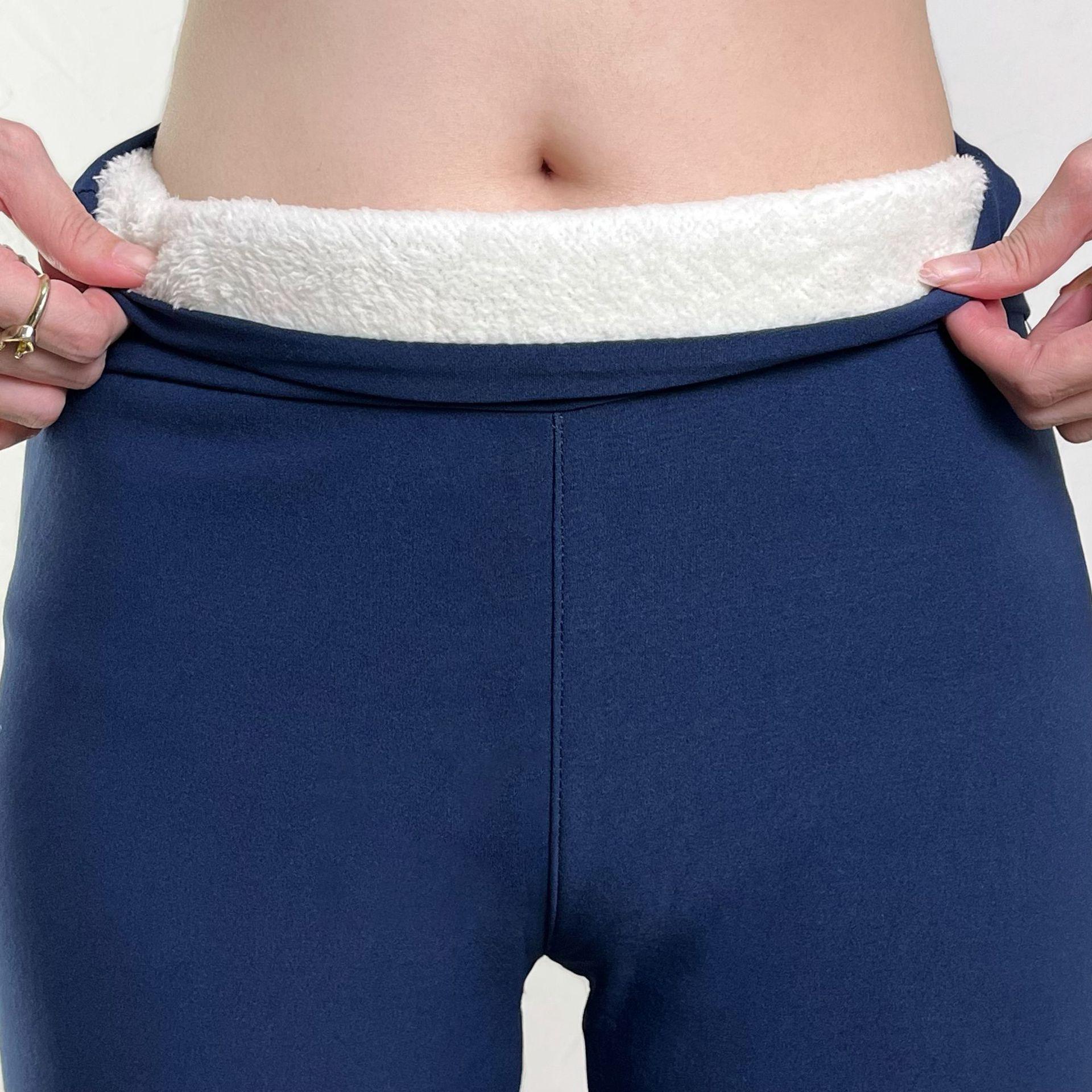 

Женские брюки шерпа Зимние толстые леггинсы с высокой эластичностью Одежда для улицы Теплые флисовые термобрюки M