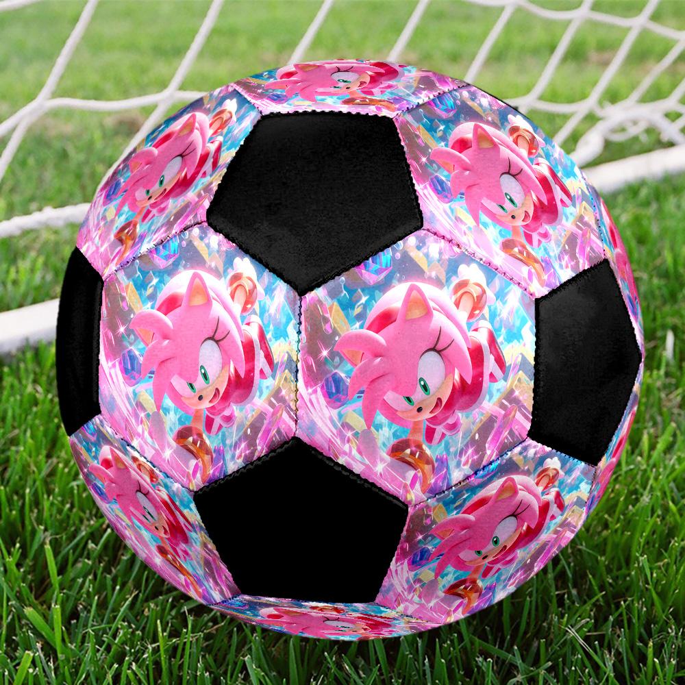Sonic the Hedgehog Soccer Ball Colorful All Ages Machine Stitched PVC Competition Ready Durable High-Bounce.SIZE5