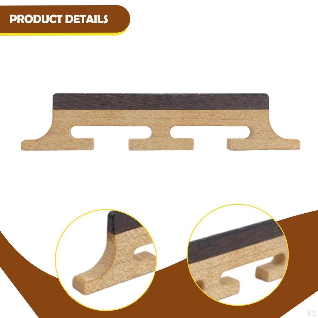 5 String Banjo Bridge,Stringed Instrument Part Replacement Wooden Bridge Accessory Supplies