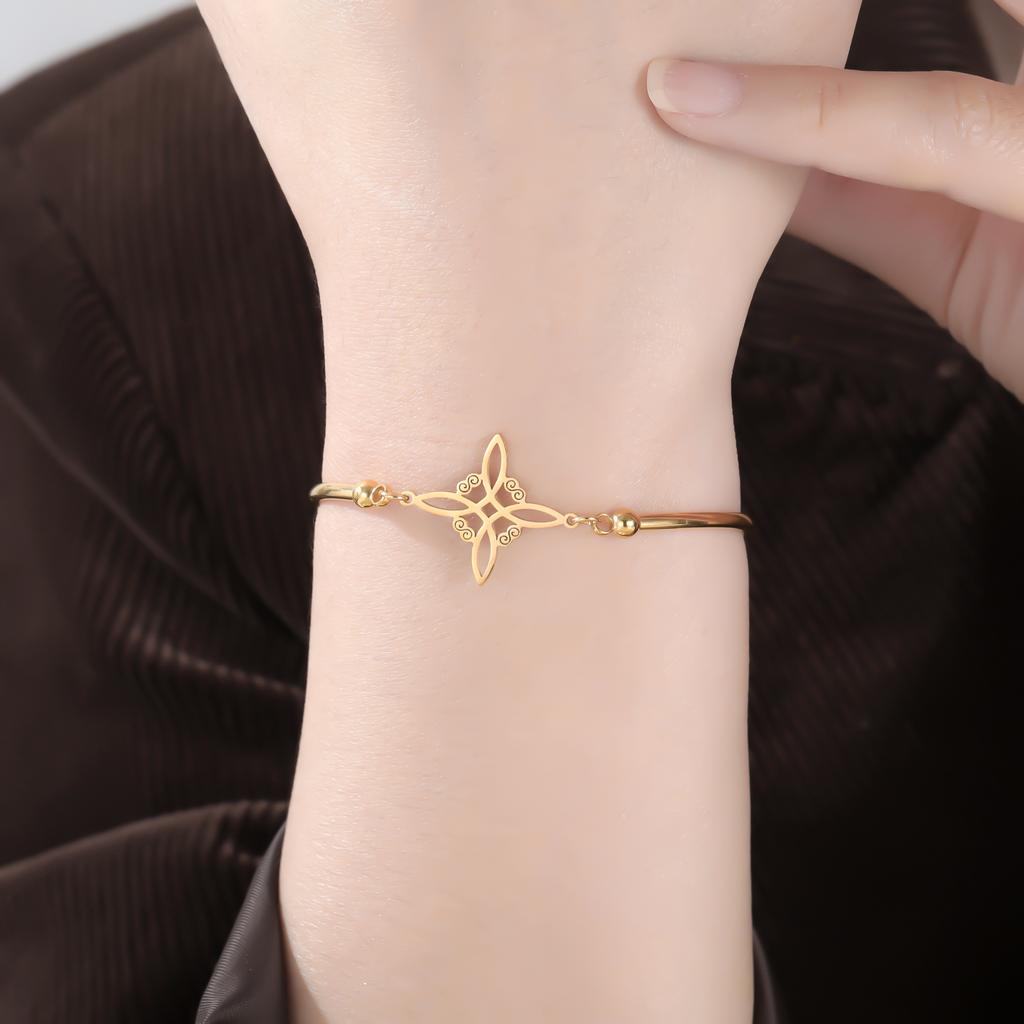  Classic Witch Knot Bracelet for Women Stainless Steel Fashion Celtics Knot Bracelets Wicca Amulet Jewelry Gift Wholesale