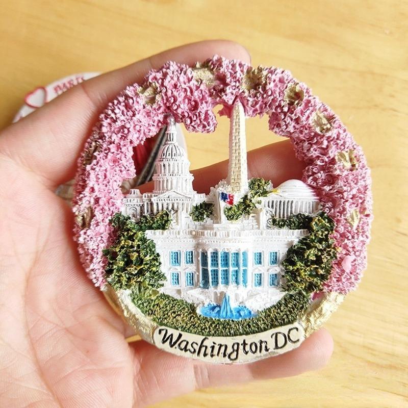 Washington Paris Reisesouvenirs Kühlschrankmagnete Niedliche Wohndeko Kreative Magnetische Sticker für den Kühlschrank Schöne Geschenke