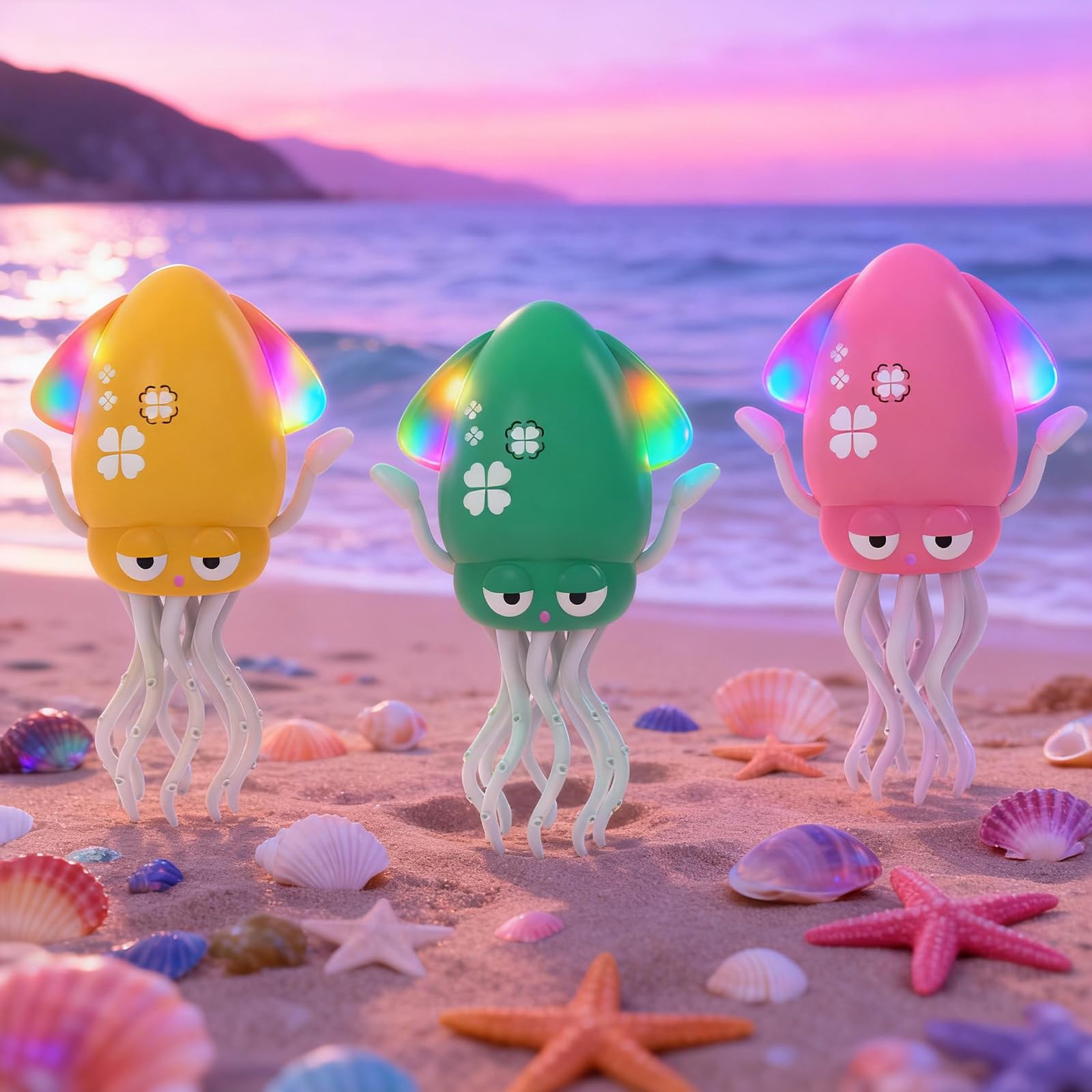 

Dancing Squid Educational Birthday Moving Squid with LED Obstacle USB Rechargeable Colors and Toy, Kids Toy, Gift, Christmas, Toy, Lights, Music,
