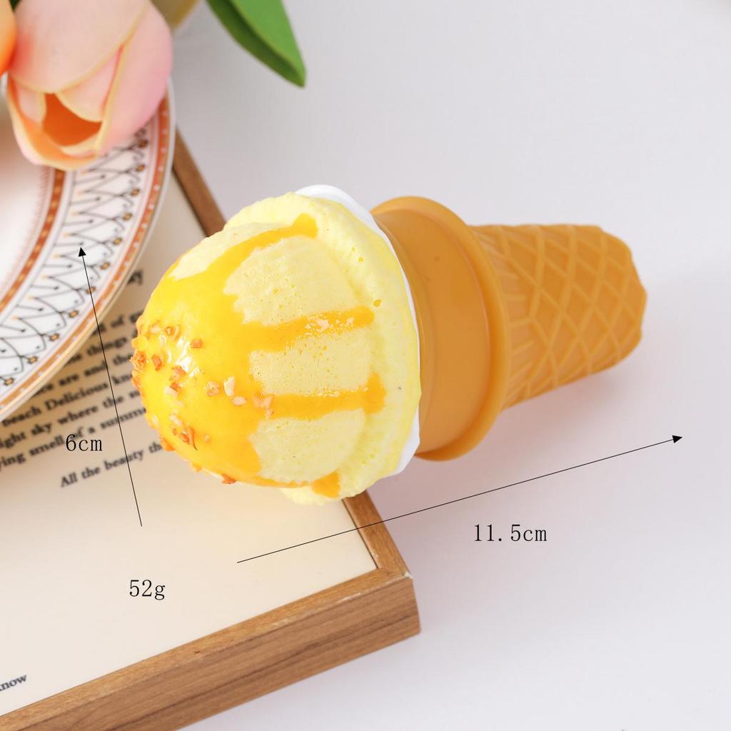 Ice Cream Cone Simulation Toy - Dessert Prop for Shop Display Decoration
