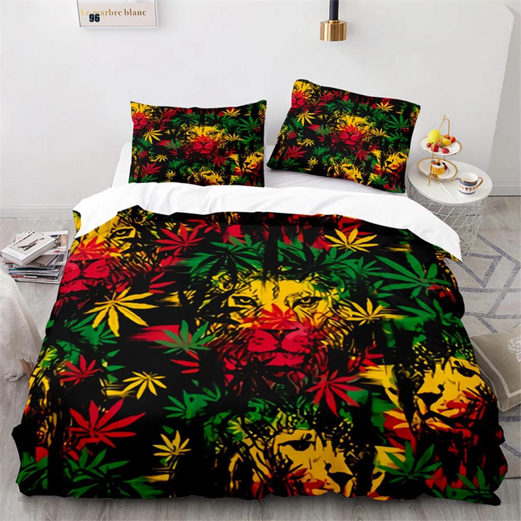 Lion Tiger And Leopard Animals Duvet Cover For Children Teen Wild Animals Theme With Pillowcases For Bedroom Decorations Queen