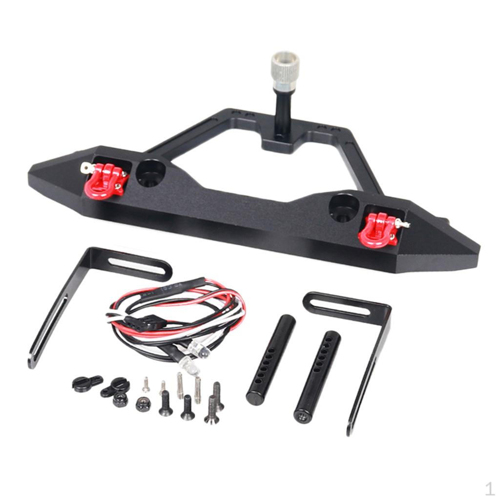 

1:10 Metal Rear Bumpers with Towing Shackles & LED Lights for , Axial SCX0046 RC Crawler