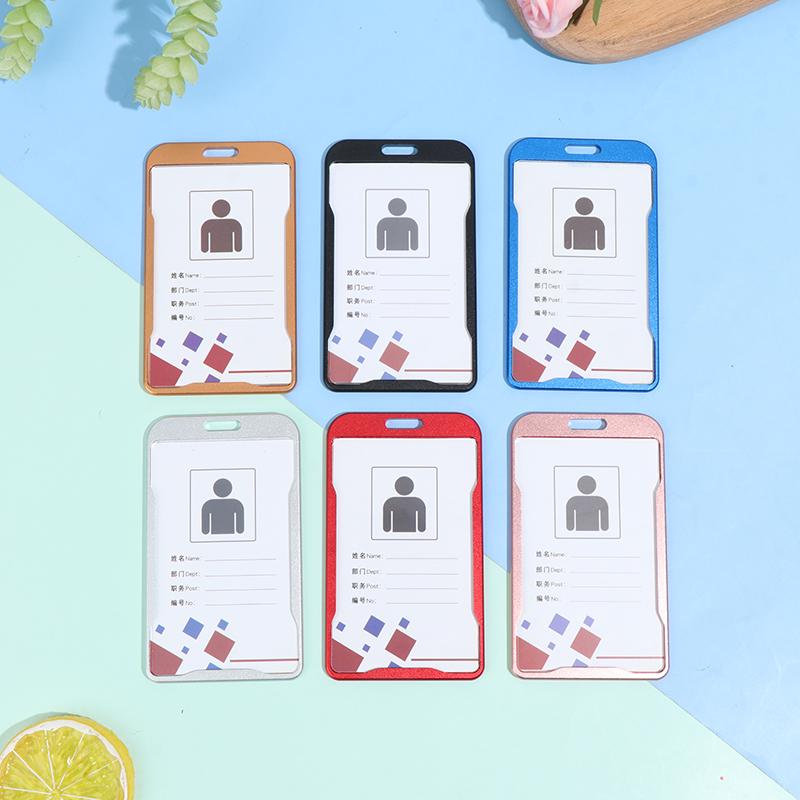 Metal Id Badge Card Holder Business Pass Tag Holder Office Supplies Card Holder