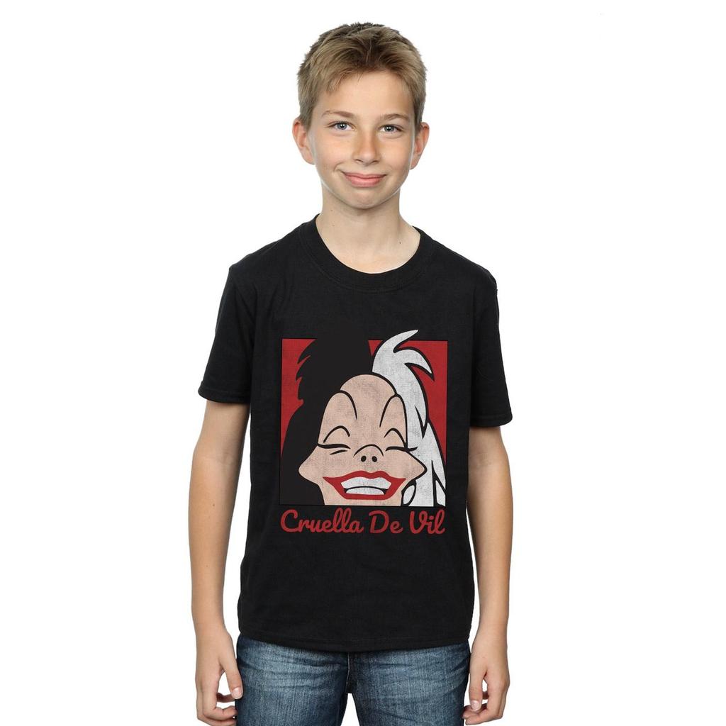 Disney Boys Cruella De Vil Cropped Head T-Shirt