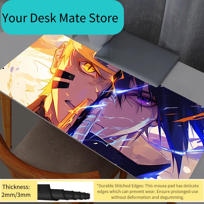 Naruto Sasuke Mouse Pad Anime Gaming Accessories Large Carpet Gamer PC Computer Mouse Pads Keyboard Desk Mat Mausepad