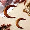 Moon Hairpin: Crescent-Shaped Wooden Hair Fork and Styling Clip, New Chinese Style.