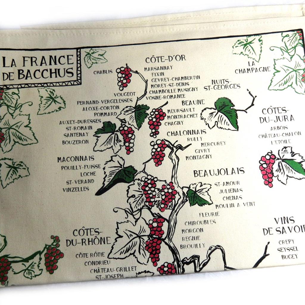 Les Trésors De Lily [L1407] - Prosop de bucătărie de creație 'La France de Bacchus' bej verde